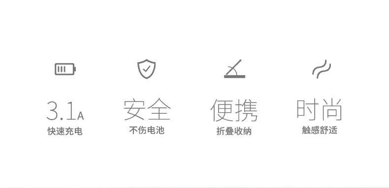 绿联竹节款USB充电头，可折叠设计便携旅行充电头